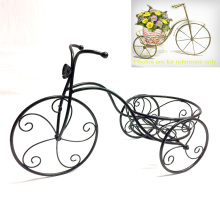 Decoração de jardim de metal Vintage Tricycle em forma de Flowerpot Stand Craft